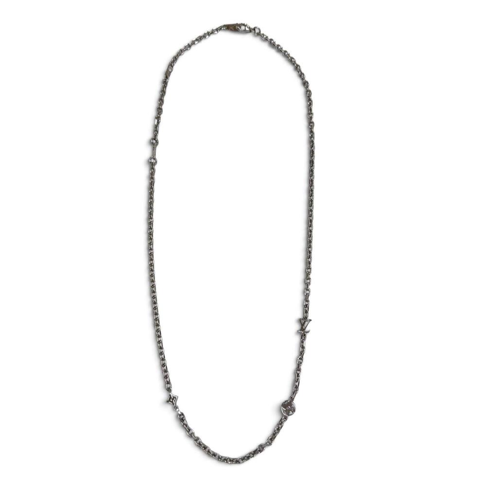 LOUIS VUITTON Louis Vuitton 2026 model M02739 Chain LV Yours Necklace Silver ...